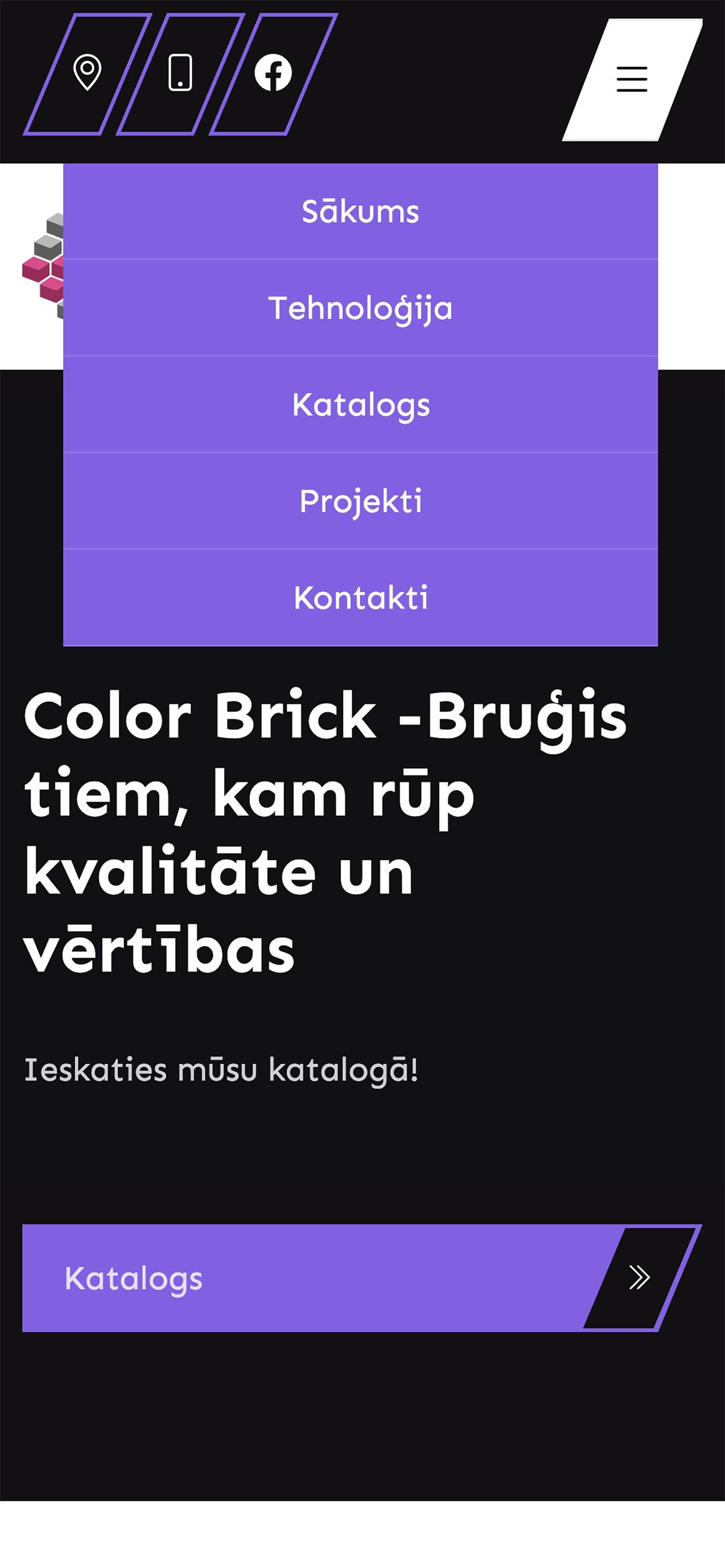 Color Brick mājaslapas izstrāde un dizains