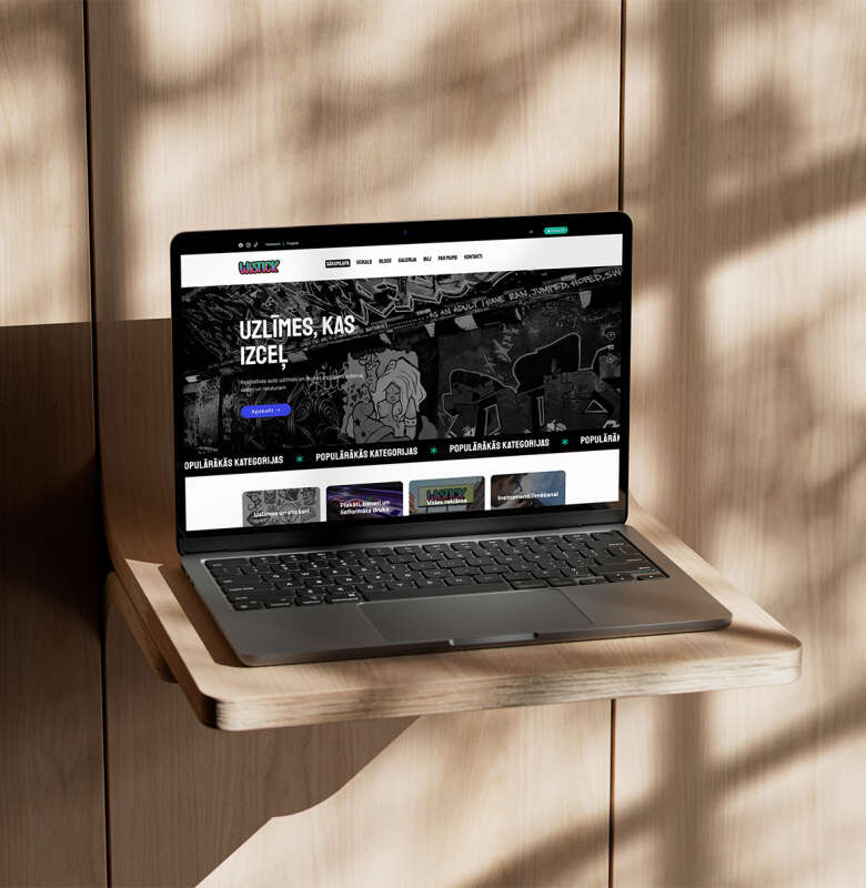 Wistick interneta veikala ekrānšāviņš